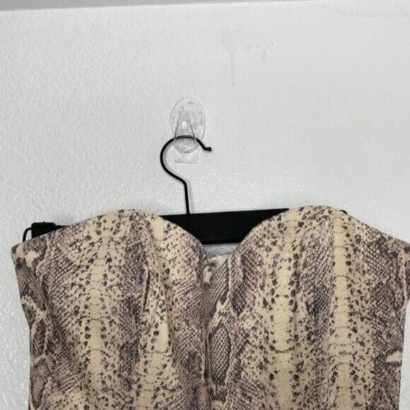 Jay Godfrey Womens Dress Size 0 Strapless Snakeskin Print Mini Lined Formal - Picture 9 of 12